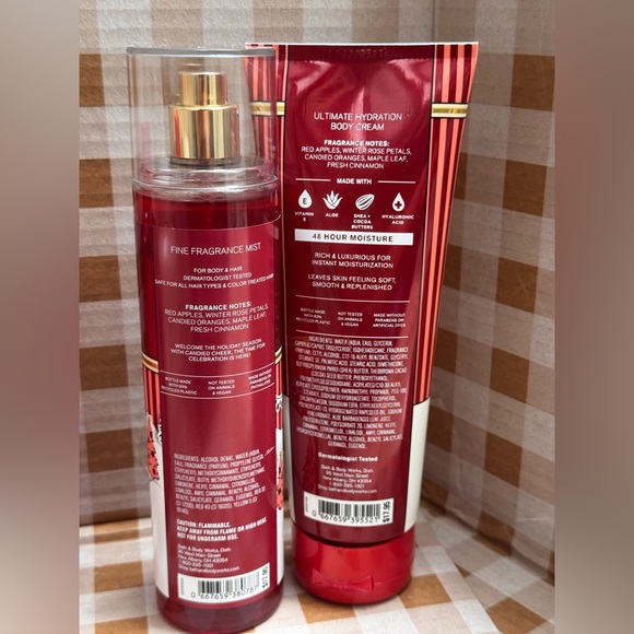 NEW B&BW Winter Candy Apple 4 pc set•body lotion, body wash, body cream & more - Picture 5 of 6